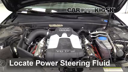 2011 Audi S4 3.0L V6 Supercharged Power Steering Fluid Check Fluid Level